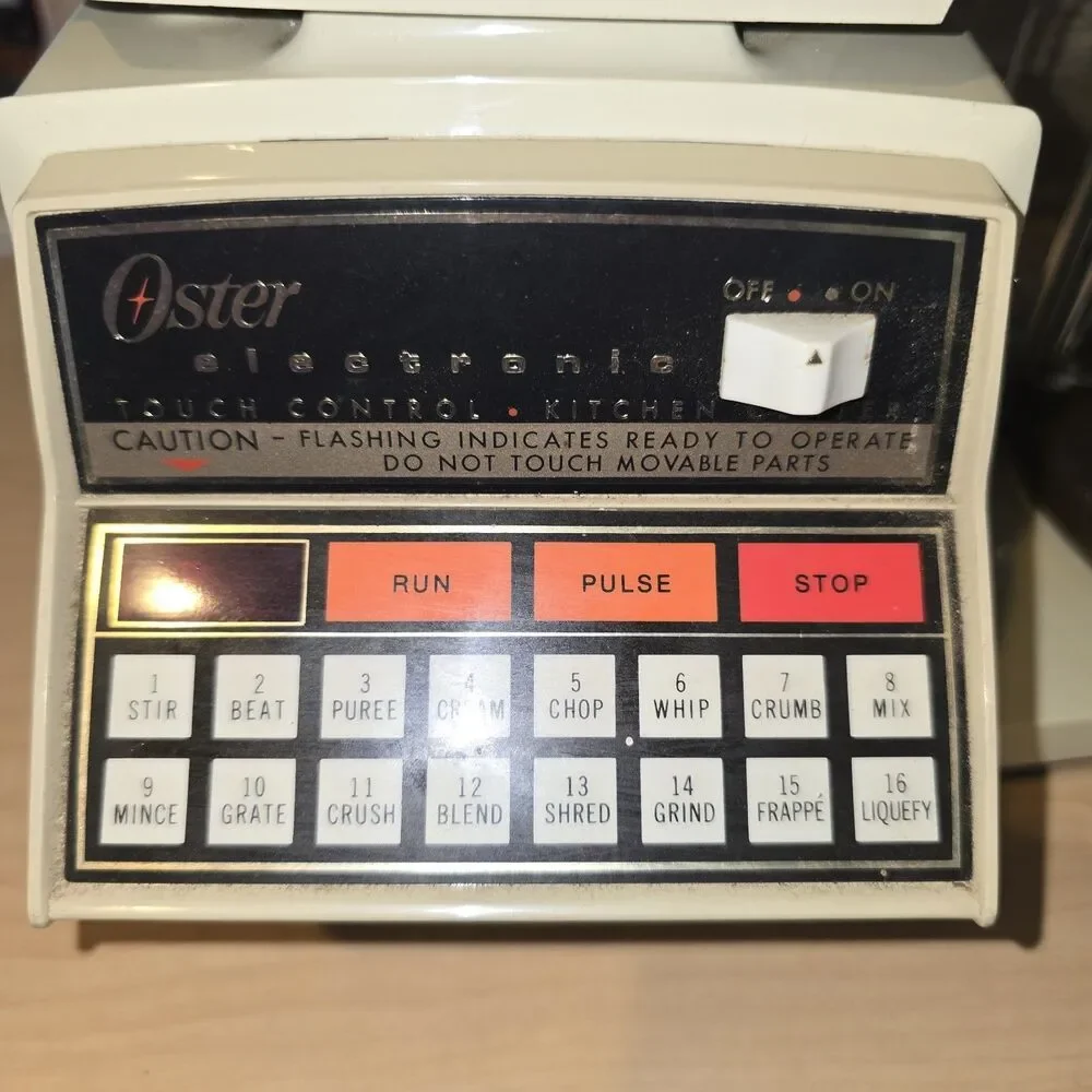 Vintage OSTER 16-Speed Electronic Touch Control Kitchen Center Blender Mixer